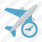 Airplane Clock Icon