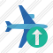 Airplane Horizontal 2 Upload Icon