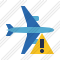 Icône Airplane Horizontal 2 Warning