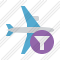 Airplane Horizontal Filter Icon