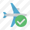 Airplane Horizontal Ok Icon