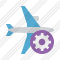 Airplane Horizontal Settings Icon