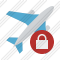 Airplane Lock Icon