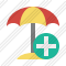 Beach Umbrella Add Icon
