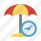 Icône Beach Umbrella Clock