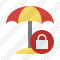 Beach Umbrella Lock Icon