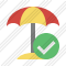 Beach Umbrella Ok Icon
