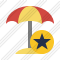 Icône Beach Umbrella Star