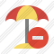Beach Umbrella Stop Icon