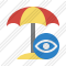 Beach Umbrella View Icon