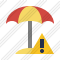 Icône Beach Umbrella Warning