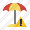 Beach Umbrella Warning Icon