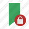 Bookmark Green Lock Icon