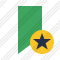 Icône Bookmark Green Star