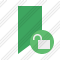 Icône Bookmark Green Unlock