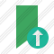 Icône Bookmark Green Upload