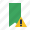 Icône Bookmark Green Warning