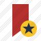 Bookmark Red Star Icon