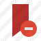 Bookmark Red Stop Icon