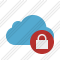 Cloud Blue Lock Icon