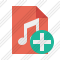 Icône File Music Add