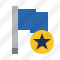 Flag Blue Star Icon
