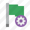 Flag Green Settings Icon