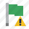 Flag Green Warning Icon