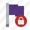 Icône Flag Purple Lock