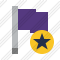 Flag Purple Star Icon