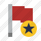 Flag Red Star Icon