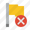 Flag Yellow Cancel Icon