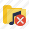 Folder Music Cancel Icon