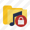 Icône Folder Music Lock