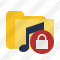 Folder Music Lock Icon