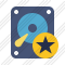 Hard Drive Star Icon