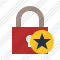 Lock Star Icon