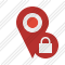 Map Pin Lock Icon