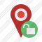 Map Pin Unlock Icon