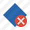 Rhombus Blue Cancel Icon