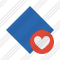 Rhombus Blue Favorites Icon