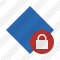 Rhombus Blue Lock Icon