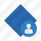 Rhombus Blue User Icon