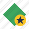 Rhombus Green Star Icon