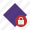 Rhombus Purple Lock Icon