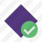 Rhombus Purple Ok Icon