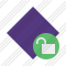 Rhombus Purple Unlock Icon