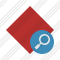 Rhombus Red Search Icon