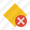 Rhombus Yellow Cancel Icon