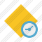 Rhombus Yellow Clock Icon